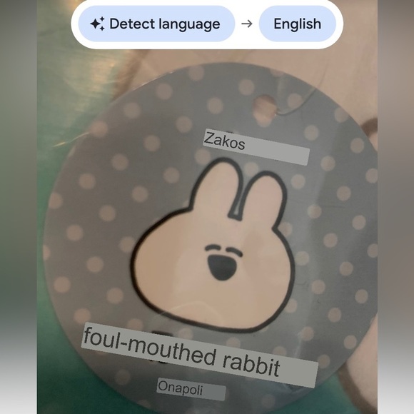 🐰From Japan Zakos Foul-Mouthed Rabbit Dye-Cut BIG Soft Squishie Plush Cushion - Picture 4 of 8